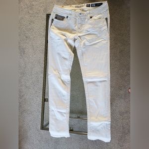 Miss Me Signature Skinny Jeans, size 28, white, NWT